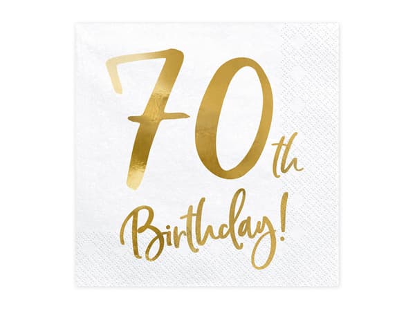 Servetter, happy birthday 70th 20 st