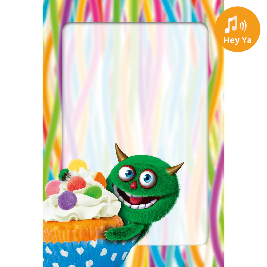 Dubbla kort med ljudeffekt, Happy B