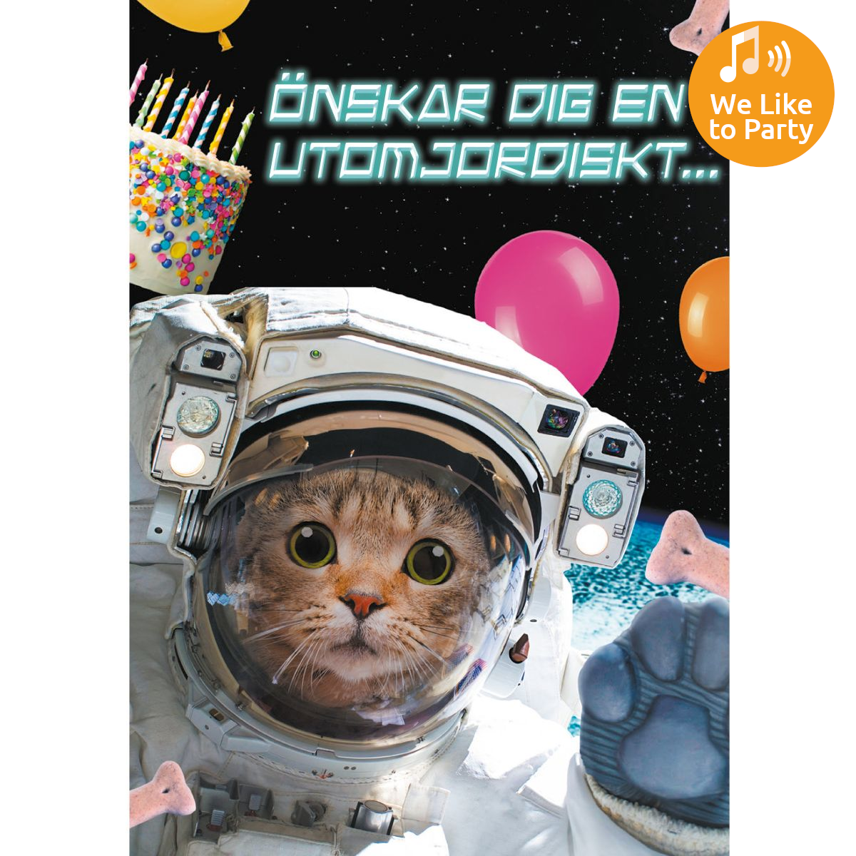 Dubbla kort med ljudeffekt, utomjordiskt