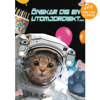 Dubbla kort med ljudeffekt, utomjordiskt