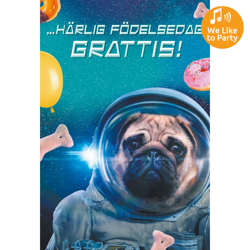 Dubbla kort med ljudeffekt, utomjordiskt