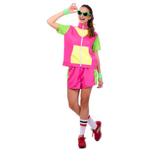 Träningsjacka och shorts, 80-tal rosa S