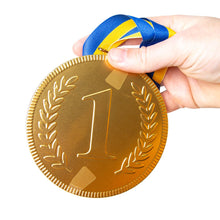 Chokladmedalj, blågult band 90 g