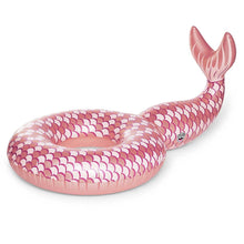 Uppblåsbar badmadrass, sjöjungfru roséguld