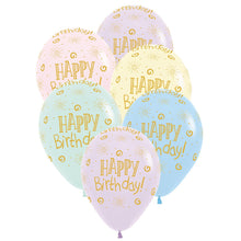 Ballonger, happy birthday pastell 6 st