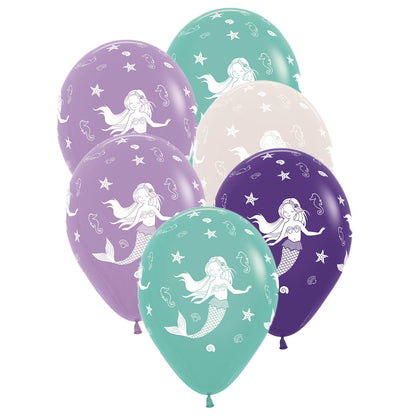 Ballonger, sjöjungfru 6 st