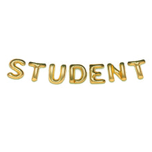 Folieballong, girlang student guld 35 cm