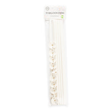 Ballongpinnar, papper vit 10 st 40 cm