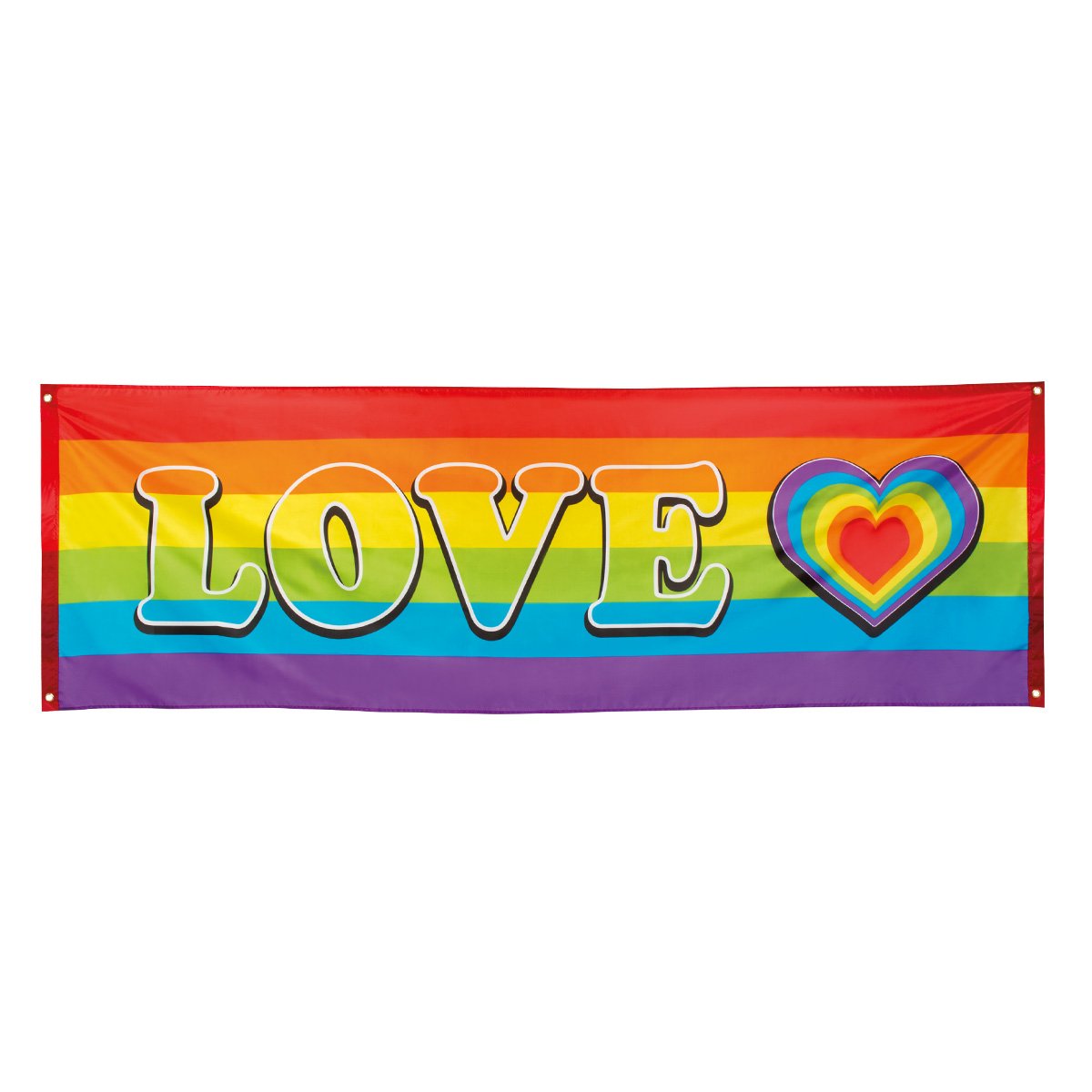 Banner, regnbåge love 74x220 cm