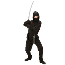 Tonårsdräkt, ninja svart 164 cm / 14-16 år