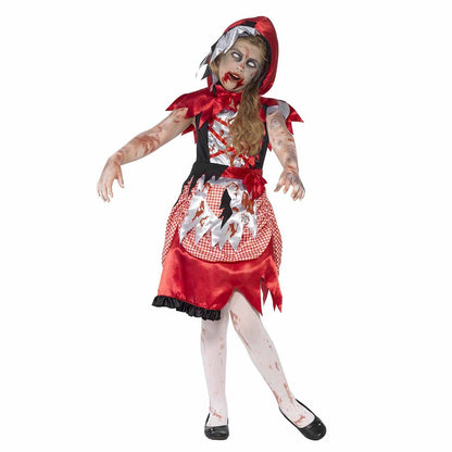 Barndräkt zombie med röd luva