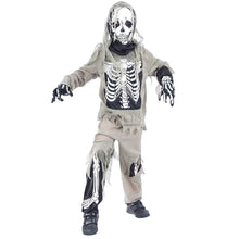 Barndräkt, zombieskelett 134/140 cl