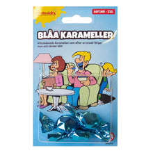 Blåa karameller, 3 st