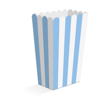Popcornbägare, blå 8 st