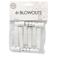 Blåsormar, vit/silver 6 st