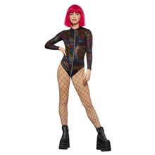 Bodysuit, Fever miss whiplash rainbow print M