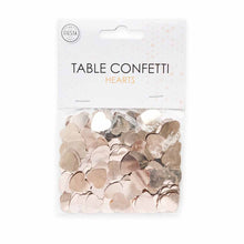 Bordskonfetti, hjärtan roséguld 14 g