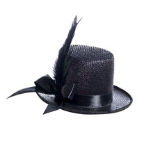 Hatt, burlesque svart med fjäder