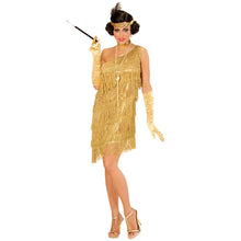 Charlestonklänning, guld XL