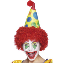 Clownhatt, rött hår