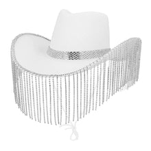 Cowboyhatt, showgirl vit