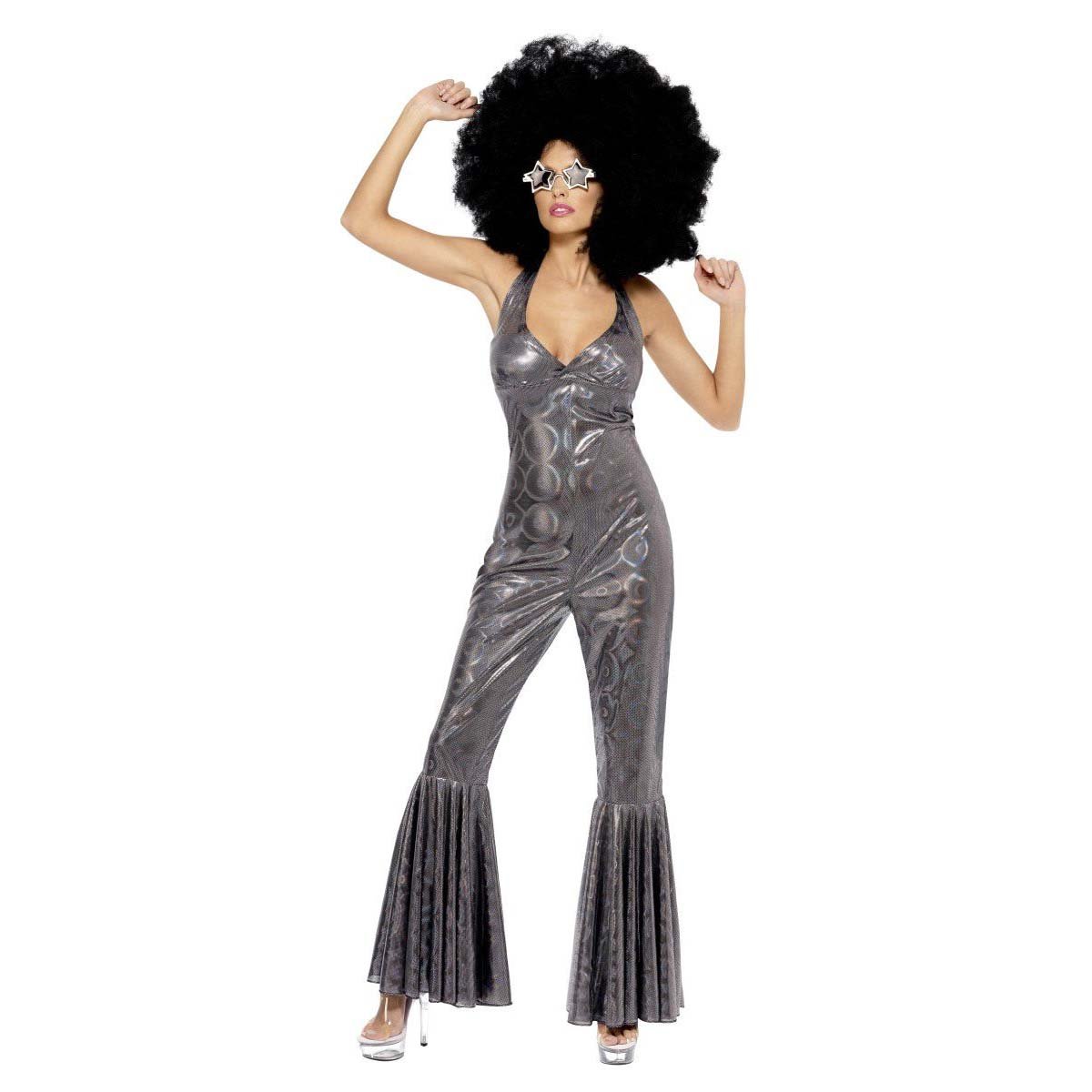 Dräkt, disco diva silver S
