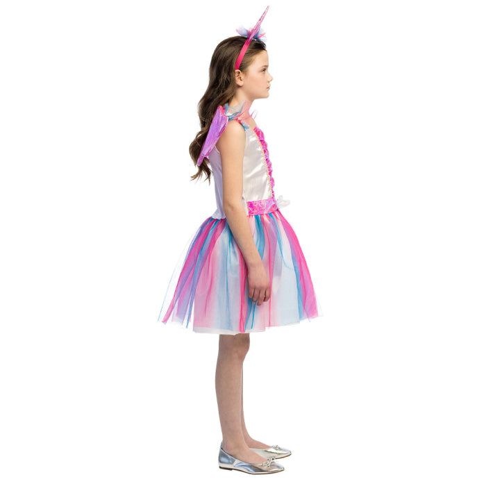 Barndräkt, unicorn girl 7-9 år