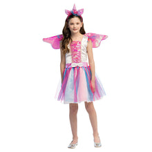 Barndräkt, unicorn girl 7-9 år