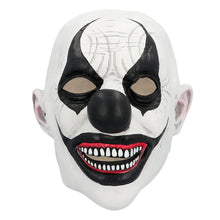 Latexmask, Evil clown svart/vit
