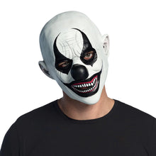 Latexmask, Evil clown svart/vit