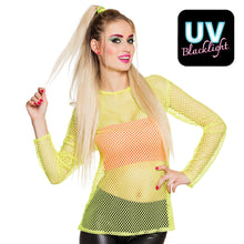 Fisknätströja, 80-tal neon gul M/L