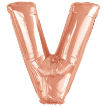 Folieballong, bokstav rosé V 86 cm
