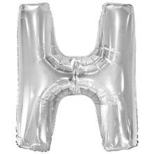 Folieballong, bokstav silver H 86 cm