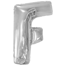 Folieballong, bokstav silver F 86 cm