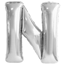 Folieballong, bokstav silver N 86 cm