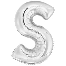 Folieballong, bokstav silver S 86 cm