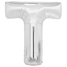 Folieballong, bokstav silver T 86 cm