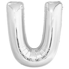 Folieballong, bokstav silver U 86 cm