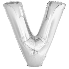 Folieballong, bokstav silver V 86 cm