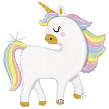 Folieballong, Glitter Pastel Unicorn 123 cm