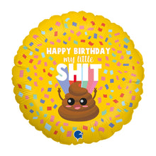 Folieballong, happy birthday my little shit 45 cm