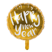 Folieballong, happy new year guld 45 cm