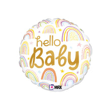 Folieballong, hello baby rainbow 46 cm