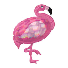 Folieballong, holographic pink flamingo 71x83 cm
