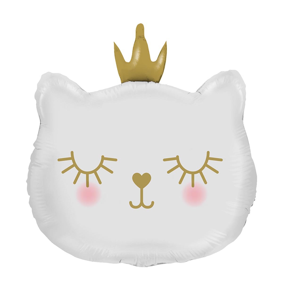 Folieballong, cat princess white 66 cm