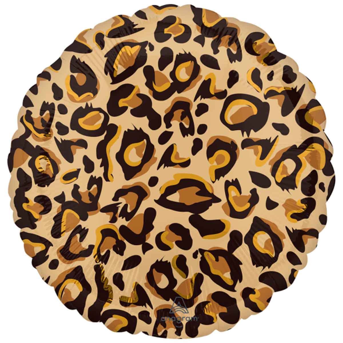 Folieballong, leopardmönster 43 cm