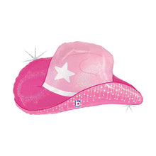 Folieballong, pink cowgirl hat 66 cm