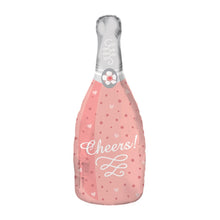 Folieballong, rose gold sparkling wine bottle 29x70 cm