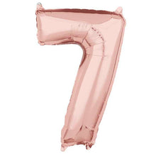 Folieballong, siffra 7 rosé 66 cm