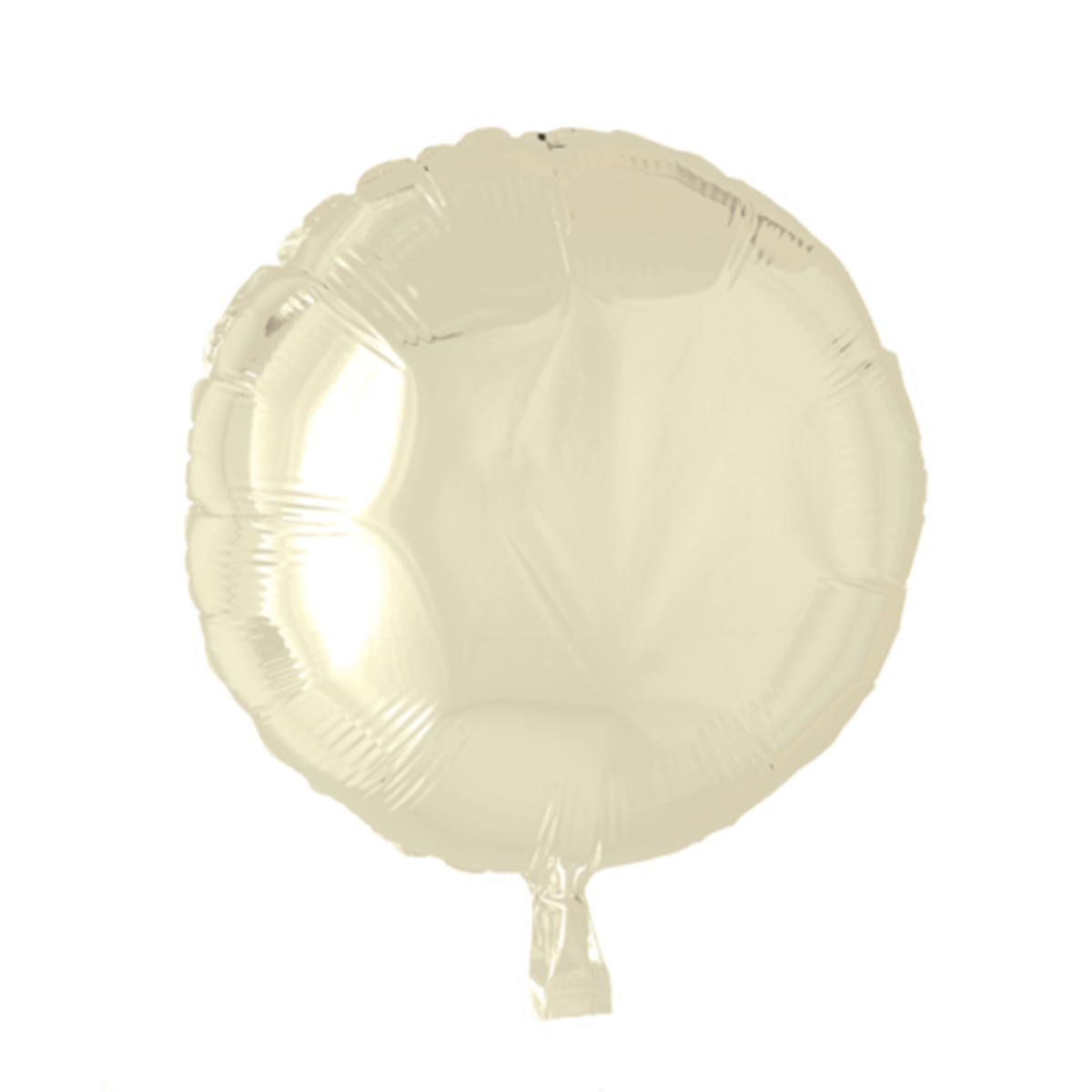 Folieballong, rund elfenben 45 cm